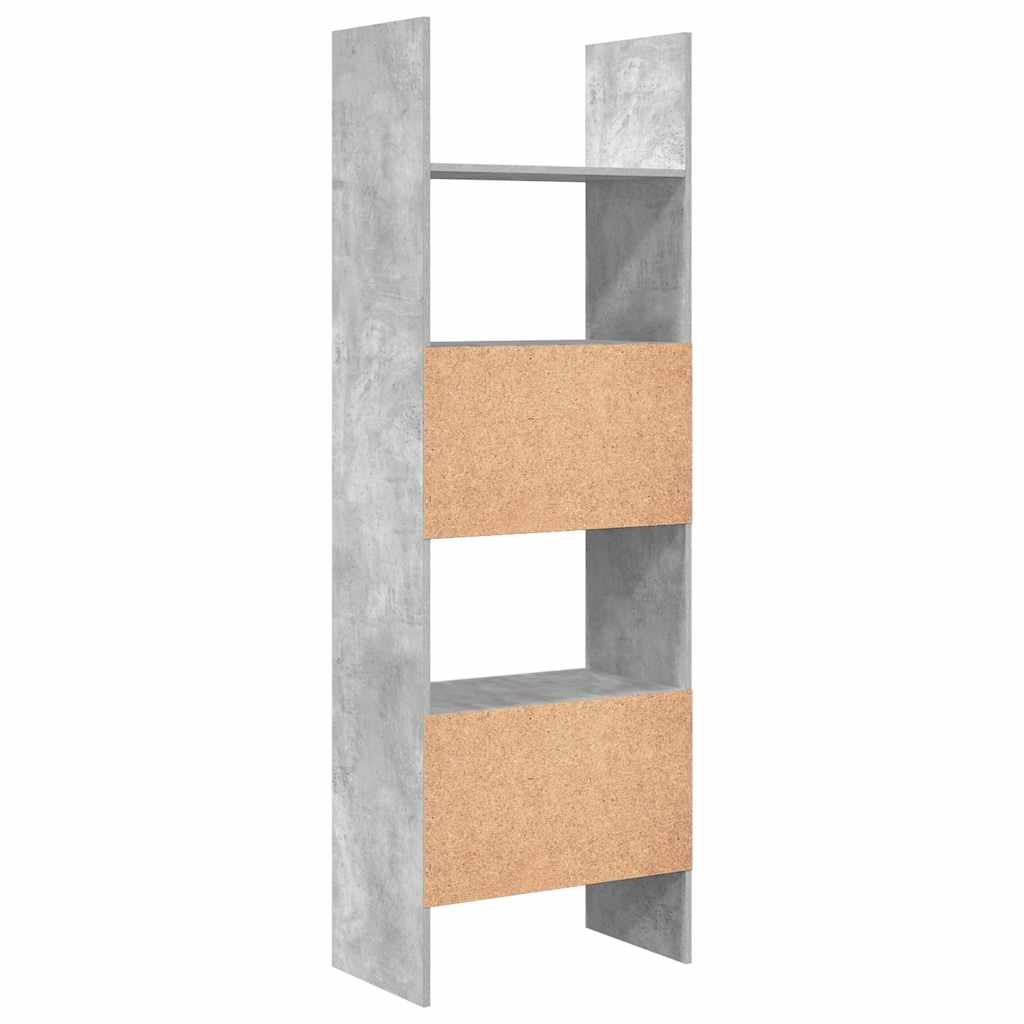 Book Cabinet Concrete Grey 60x35x180 cm Engineered Wood